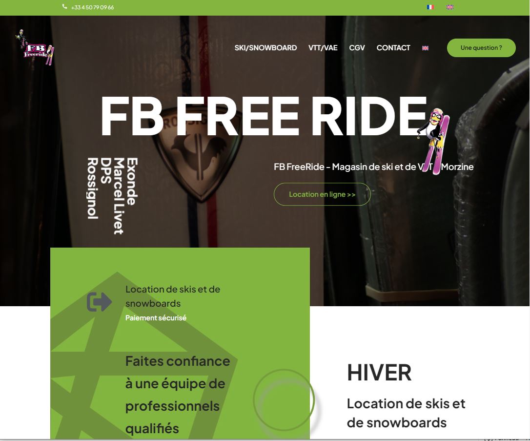 module de location de ski en ligne